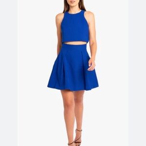 Black Halo Women’s Sanibel Blue Sleeveless Two Piece Dress - size 8